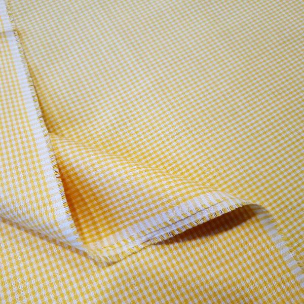 tessuto quadretti giallo